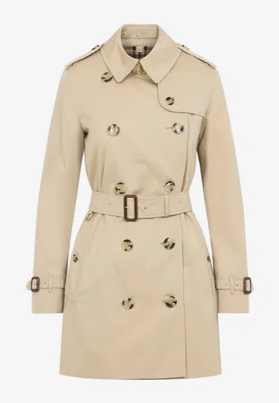 Burberry Kensington Heritage Trench Coat In Neutral