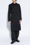 Burberry Kensington Heritage Medium And Long Style Windbreaker In Black