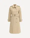 Burberry Women Kensington Midi Cashmere Coat In Sand