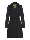 Burberry Kensington Double-breasted Trench Coat In Black