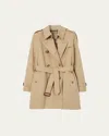 Burberry Kensington Quilted Short Org 2 Coat With Hood In Neutral