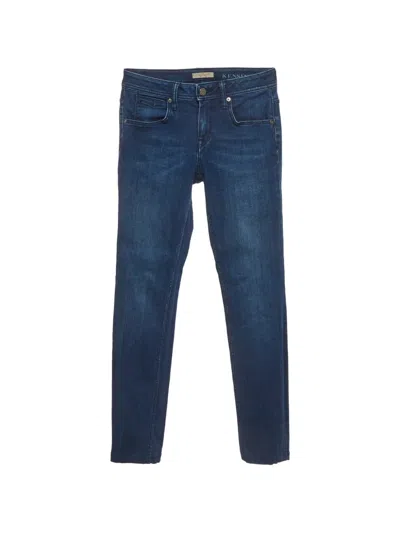 Pre-owned Burberry Kensington Slim-fit Jeans In Blue