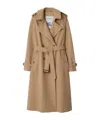 Burberry Kensington Belted Cashmere-wool Double-breasted Trench Coat In Neutral