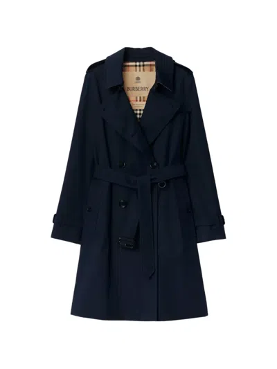 Burberry Kensington Trench Coat In Black