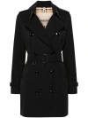 Burberry Cotton Trench Coat In Black