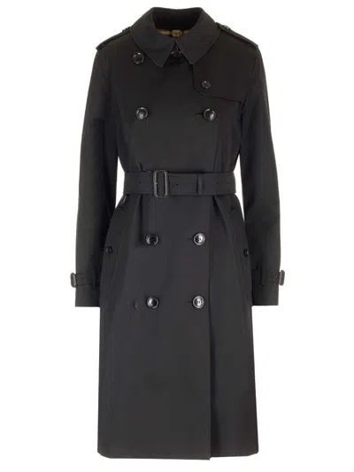 Burberry Kensington Trench Coat In Black