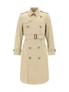 Burberry Kensington Coat In Honey