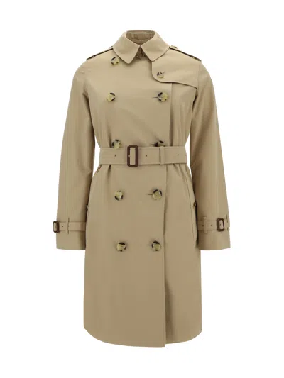 Burberry Kensington Trench Coat In Beige