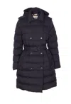 Burberry Women Hooded Puffer Mid Down Jacket In Black