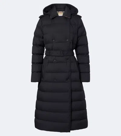 Burberry Kent Hooded Down Jacket In Black
