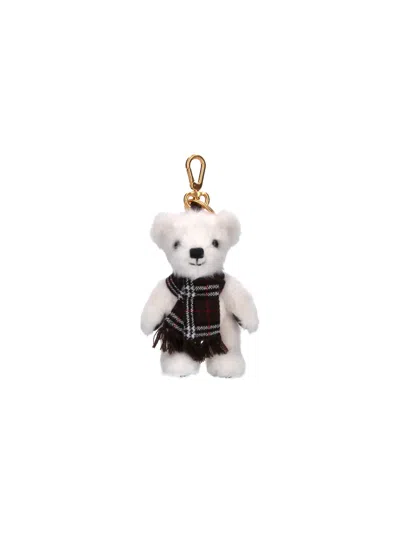 Burberry Keychain Charm Bear "thomas" In Brown