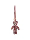 Burberry "thomas" Teddy Bear Keyring Charm In Red