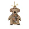 Burberry Checked Wool And Cashmere-blend And Gold-tone Bag Charm In Brown