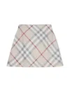 Burberry Check-pattern Wool Skirt In White