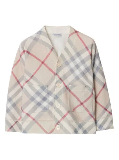 Burberry Kids' Kg5 Ashmore Check In Pale Stone Ip Check