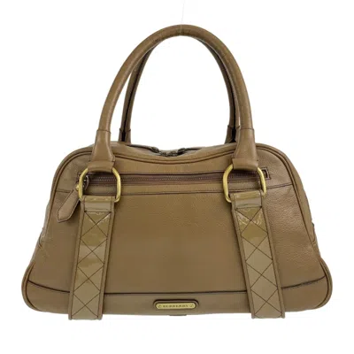Pre-owned Burberry Khaki Brown Leather Handbag Shoulder Bag ()