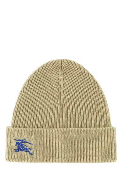 BURBERRY KHAKI CASHMERE BEANIE HAT