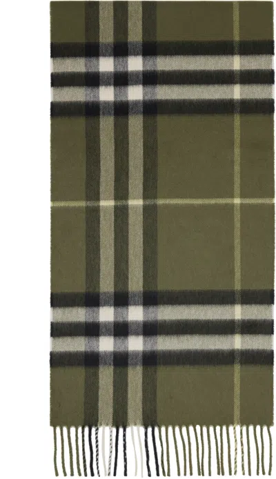 Burberry Bufanda Giant Verde Militar Cuadros In Green