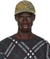 Burberry Khaki Check Cotton Baseball Cap In Camp Ip Check
