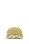 Burberry Khaki Cotton Baseball Cap In Yellow