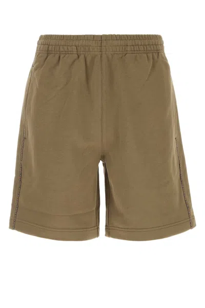 Burberry Khaki Cotton Bermuda Shorts For Men In Brown