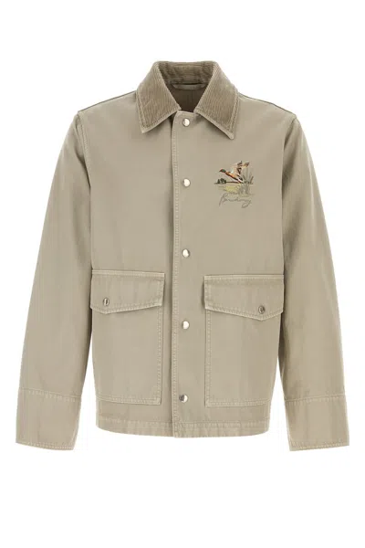 Burberry Khaki Cotton Jacket In Neutral