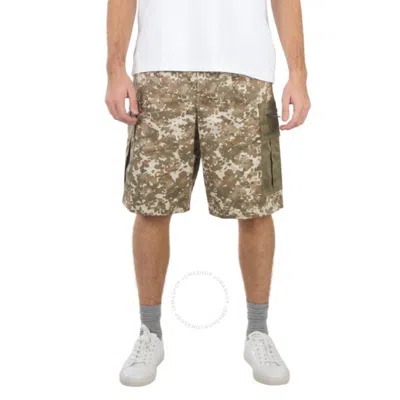 Burberry Khaki Green Camo Dan Shorts In Green/beige