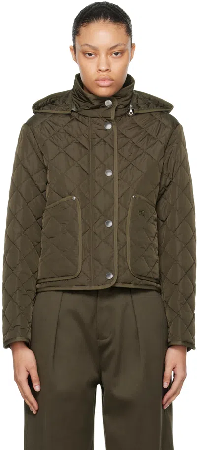 Burberry Jacket In Dark Military Khaki