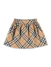 Burberry Kid - Check Skirt In Sand Ip Check