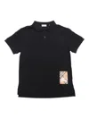 Burberry Kid Boy Polo Shirts In Black