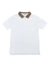 Burberry Kid Boy Polo Shirts In White