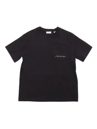 Burberry Kid Boy T-shirts In Black