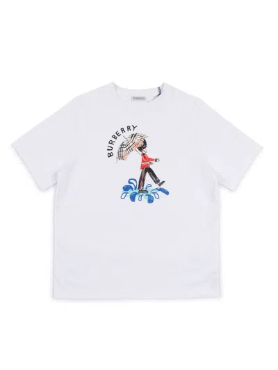Burberry Kid Boy T-shirts In White