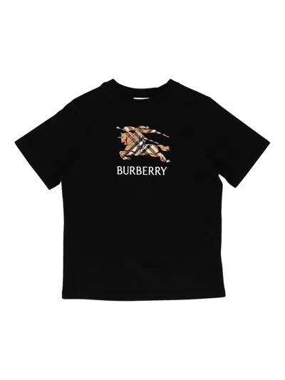 Burberry Kid Boy T-shirts In Black