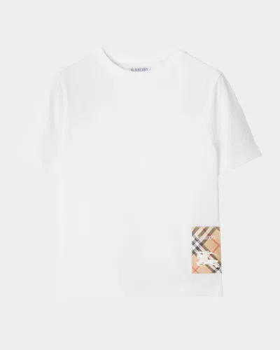 BURBERRY KID'S CEDAR EKD LABEL SHORT-SLEEVE COTTON T-SHIRT