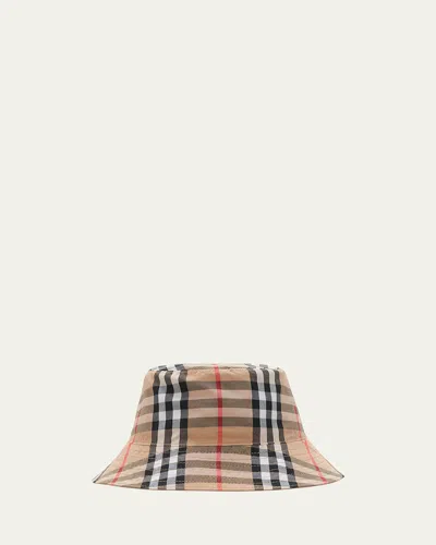 BURBERRY KID'S CHECK BUCKET HAT
