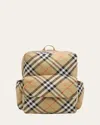 Burberry Kid's Check-print Backpack In Multi