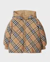 Burberry Check-print Reversible Puffer Jacket In Sand Check