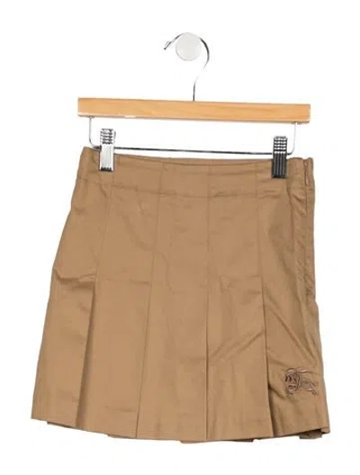 Pre-owned Burberry Babies' Kid Girl's Short Skirt In Brown