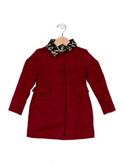 Pre-owned Burberry Babies' Kid Girl's Wool Coat In Red