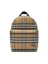 Burberry Kid's Huey Medium Check Backpack In Sand