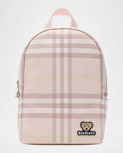 Burberry Kid's Huey Small Check Backpack