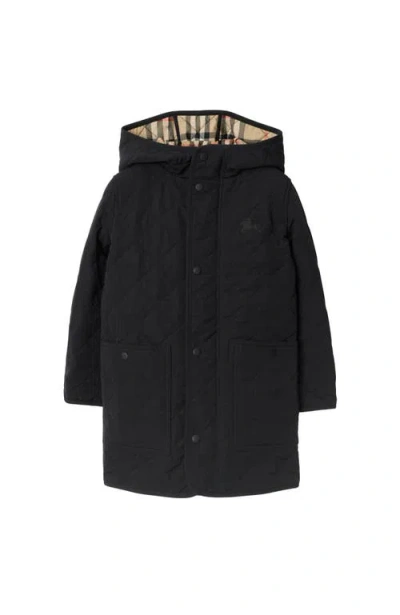 BURBERRY BURBERRY KID'S QUILTED NYLON HOODED COAT