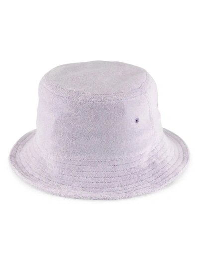 Burberry Kid's Toweling Classic Bucket Hat In Muted Lilac