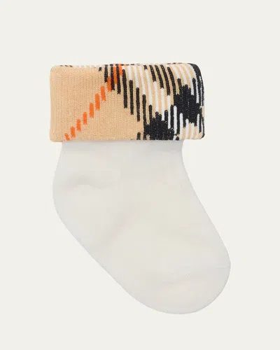 Burberry Kid's Two-pack Cotton-blend Socks In Multi