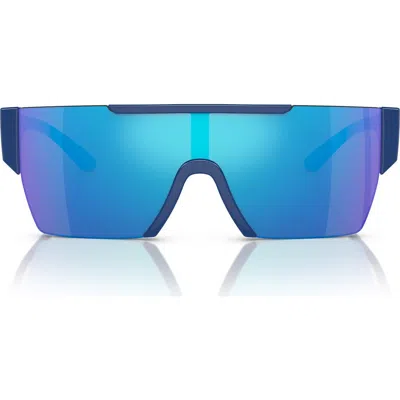 Burberry Kids' 128mm Rectangular Shield Sunglasses In Blue