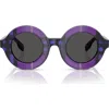 Burberry Kids' 40mm Round Sunglasses In Green