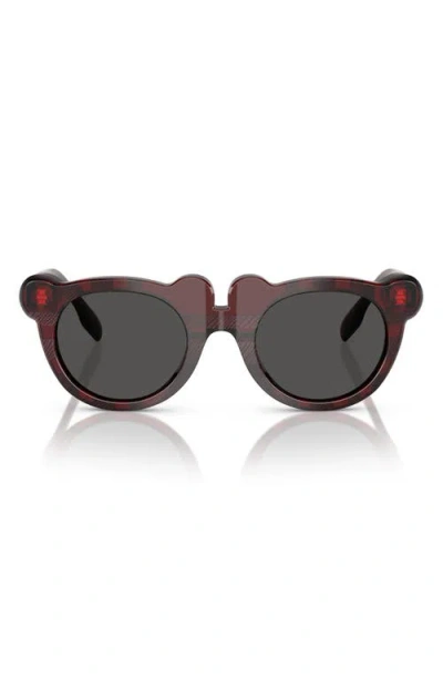 Burberry Kids' 43mm Irregular Sunglasses In Burgundy
