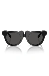 Burberry Kids' 43mm Irregular Sunglasses In Black
