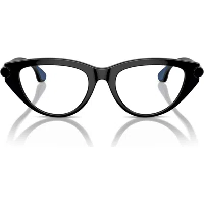 Burberry Kids' 47mm Small Cat Eye Glasses In Black